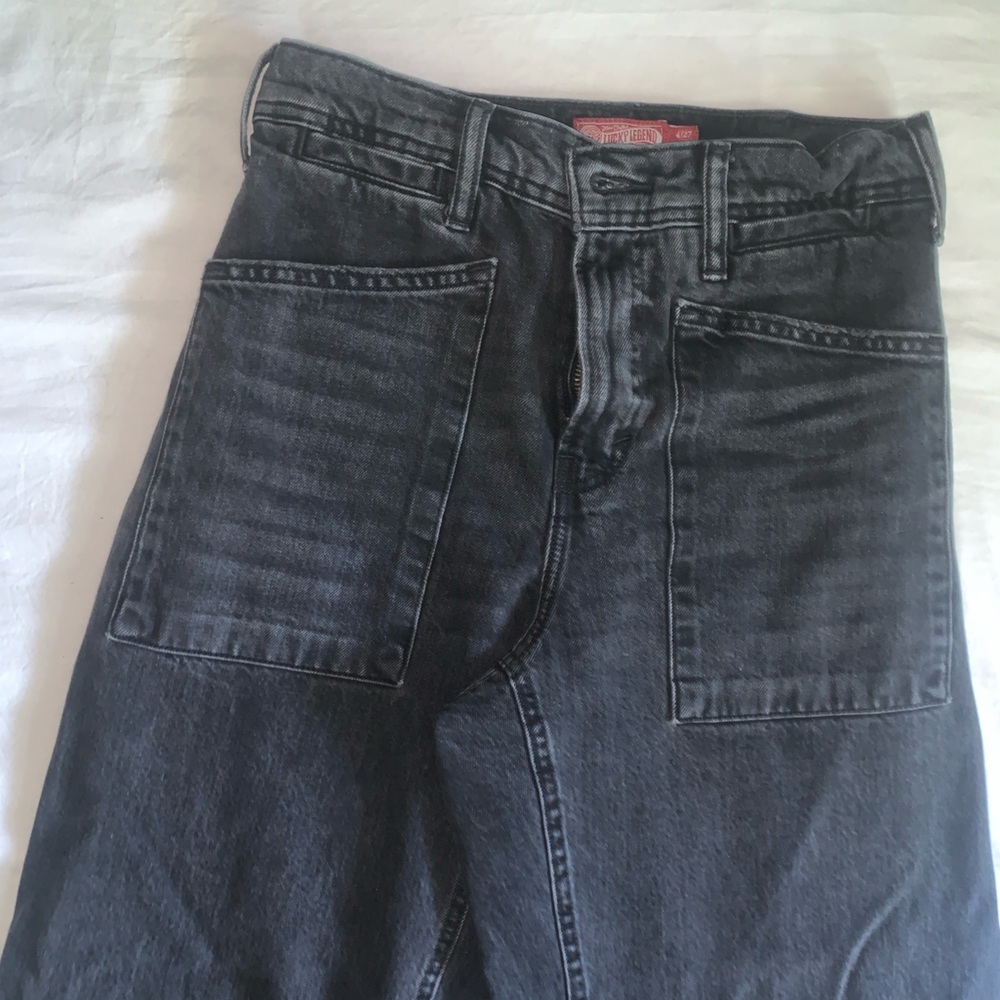 Women’s Lucky Brand Wide Leg High Rise Black Jeans